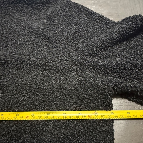 Jones New York Women's Full Zip Side Pockets Fleece Sherpa Black Jacket Size 1X - Picture 6 of 9